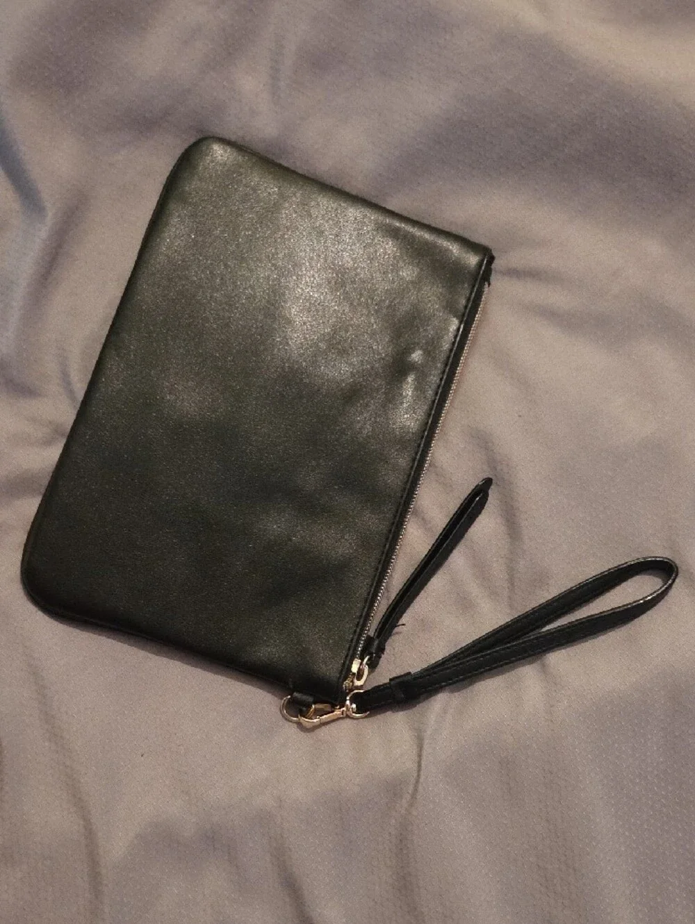 Victoria's Secret Black Wristlet with Silver Sequined Star